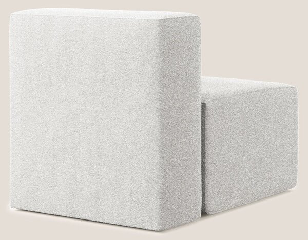 Nettuno modulo poltrona centrale in morbido tessuto bouclè T07 grigio