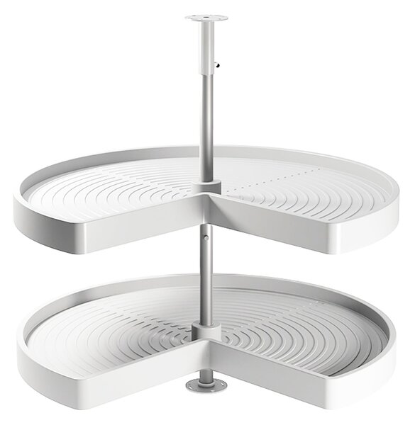 Cestello Girevole Ø71 cm per Mobile da Cucina 80 cm in Plastica e Alluminio Emuca Bianco