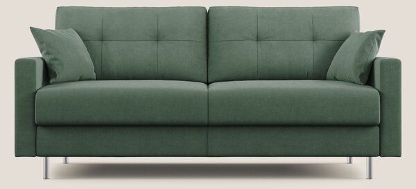 Megan divano letto matrimoniale in microfibra smacchiabile T11 verde