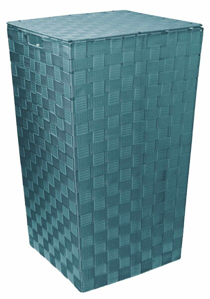 Cesto Portabiancheria in poliestere verde acqua quadro cm 33x33xh53