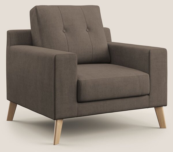 Danish poltroncina in tessuto morbido impermeabile T02 marrone