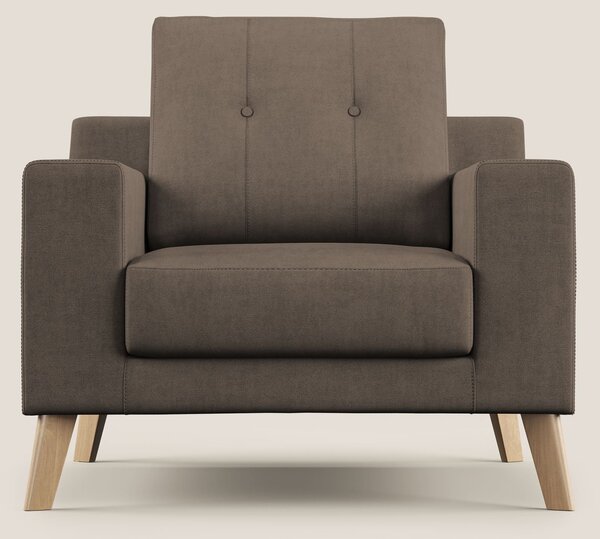 Danish poltroncina in tessuto morbido impermeabile T02 marrone