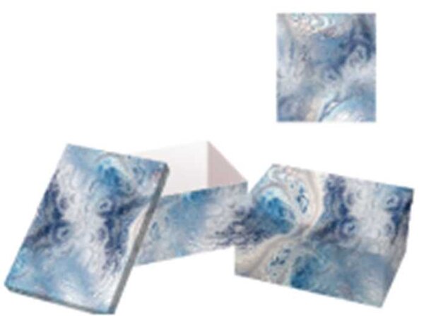 Set 10 Scatole cartone azzurro rettangolare