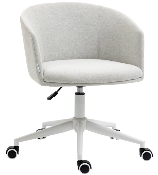 Sedia da Ufficio Operativa 57x56x70-78 cm in Tessuto Grigio Chiaro