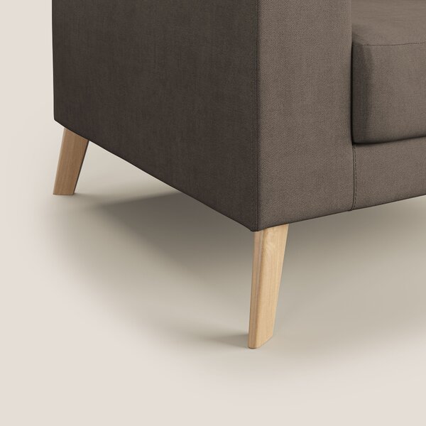 Danish poltroncina in tessuto morbido impermeabile T02 marrone