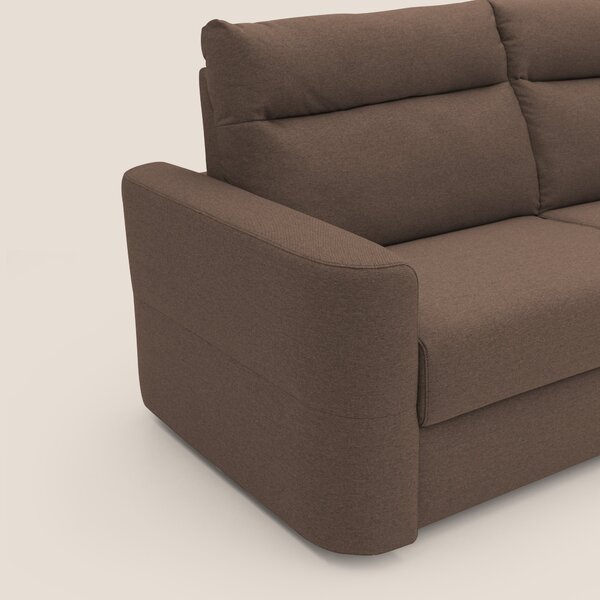Cupido Divano letto materasso H18 cm e schienale alto in tessuto imper