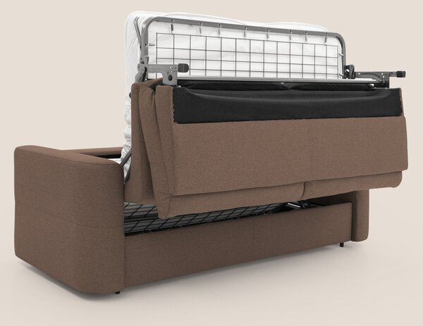 Cupido Divano letto materasso H18 cm e schienale alto in tessuto imper