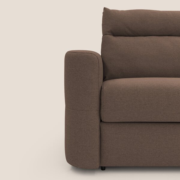 Cupido Divano letto materasso H18 cm e schienale alto in tessuto imper