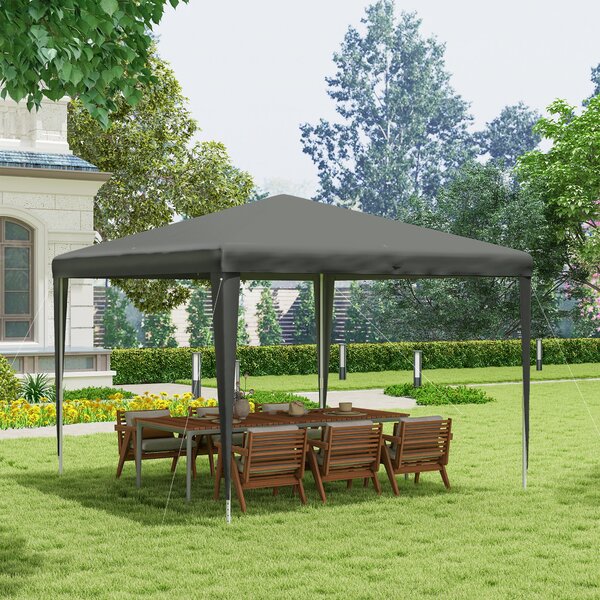 Gazebo da Giardino 3x3 m Pieghevole e Portatile per Feste con Copertura Anti UV Grigio