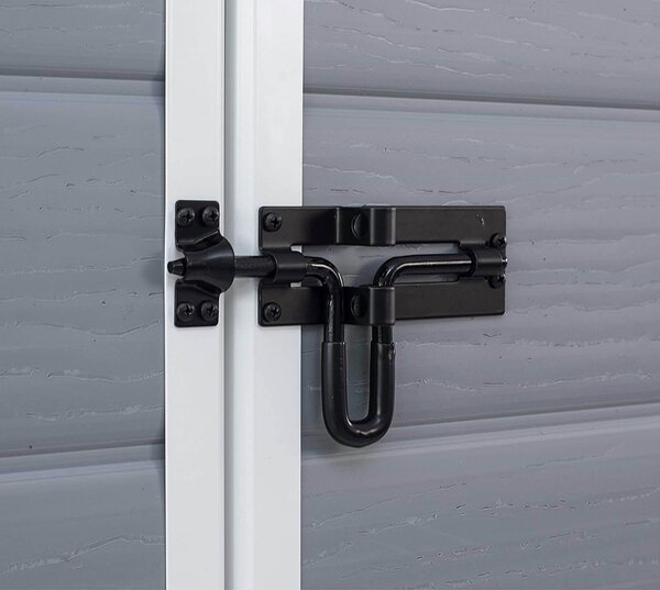 Casetta da Giardino Porta Attrezzi 183,5x185x200 cmin Resina Effetto Legno Keter Manor Pent 6x6 Grigia