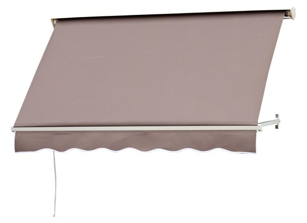 Tenda da Sole a Caduta 180×70 cm in Alluminio e Poliestere Marrone