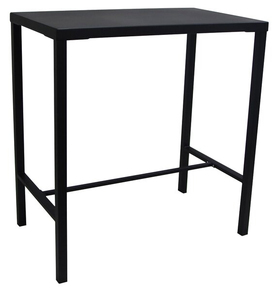 Tavolo Alto da Giardino 105x60xH110 cm in Metallo Utility Nero