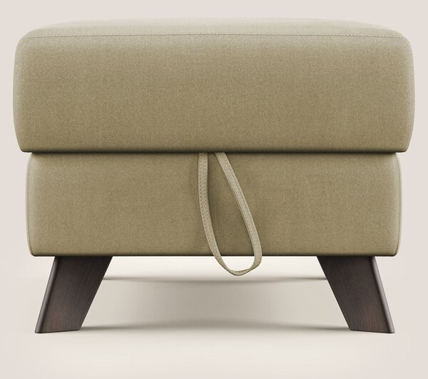 Moon Pouf contenitore e piedini alti in microfibra impermeabile T11 be