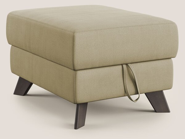 Moon Pouf contenitore e piedini alti in microfibra impermeabile T11 be