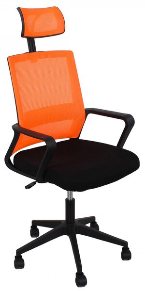 Set 2 Sedie da Ufficio Direzionale 58x126x50 cm in PU Arancio