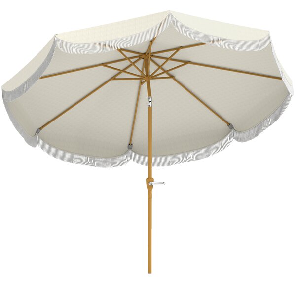 Outsunny Ombrellone da Giardino Ombrellone Esterno Inclinabile 2.7x2.7 m Beige | Aosom Italy