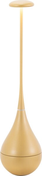 Zafferano Dondolina - Lampada da Tavolo Led Ricaricabile IP65, Senza Fili, Dimmer Touch - Design Italiano Colore Oro