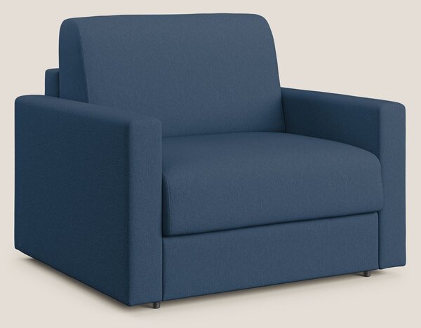 Chris poltrona letto in tessuto impermeabile T13 blu