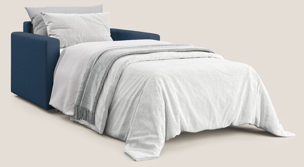 Chris poltrona letto in tessuto impermeabile T13 blu