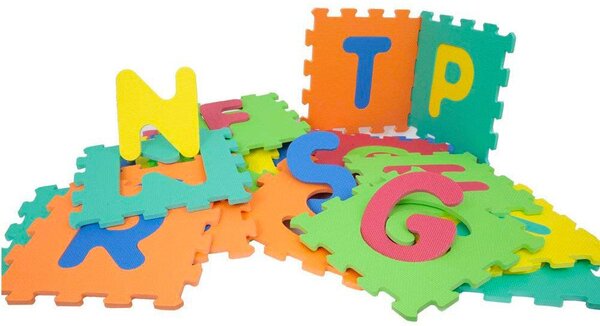 Tappeto Puzzle 10 Pezzi 29,5x29,5 cm in EVA Lettere dell'Alfabeto
