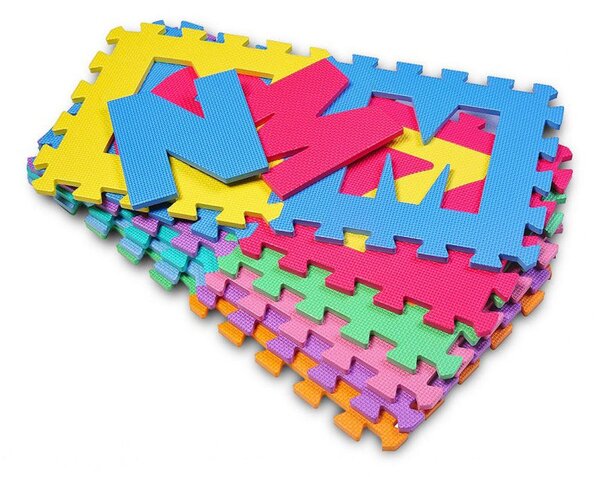 Tappeto Puzzle 10 Pezzi 29,5x29,5 cm in EVA Lettere dell'Alfabeto
