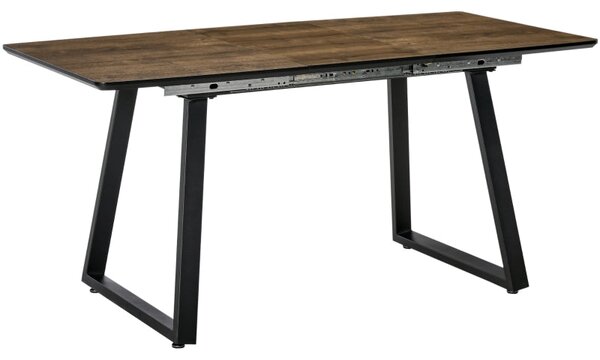 Tavolo Allungabile 120-160x80x76 cm Max 4-6 Persone in MDF e Metallo color Legno