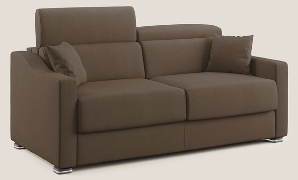 Amber divano letto matrimoniale in tessuto smacchiabile T05 marrone