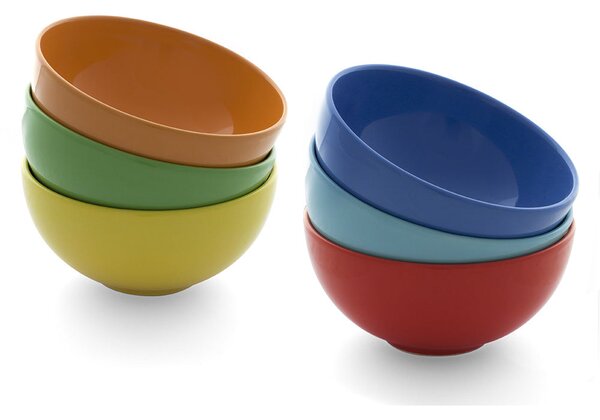 Set 6 Coppette in Gres Kaleidos Multicolor
