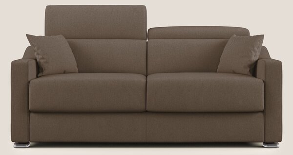 Amber divano letto matrimoniale in tessuto smacchiabile T05 marrone