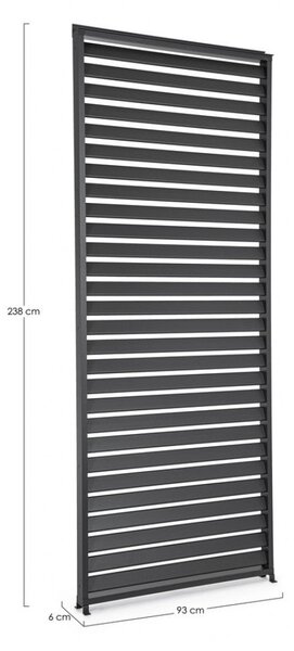 Pannello Frangisole Laterale per Pergola 93x6x238h cm Ocean Antracite