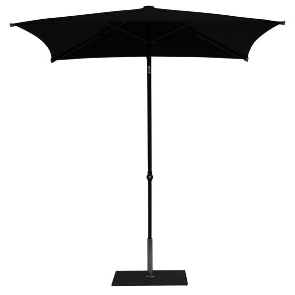 Ombrellone da Giardino 2x2 m Palo Ø38 mm in Alluminio Tessuto Olefin Trend Nero