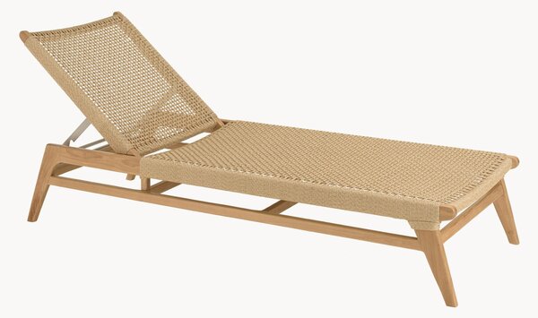 Lettino prendisole in legno di teak Valeria