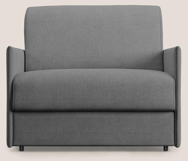 Evans poltrona letto in morbido tessuto impermeabile T02 grigio
