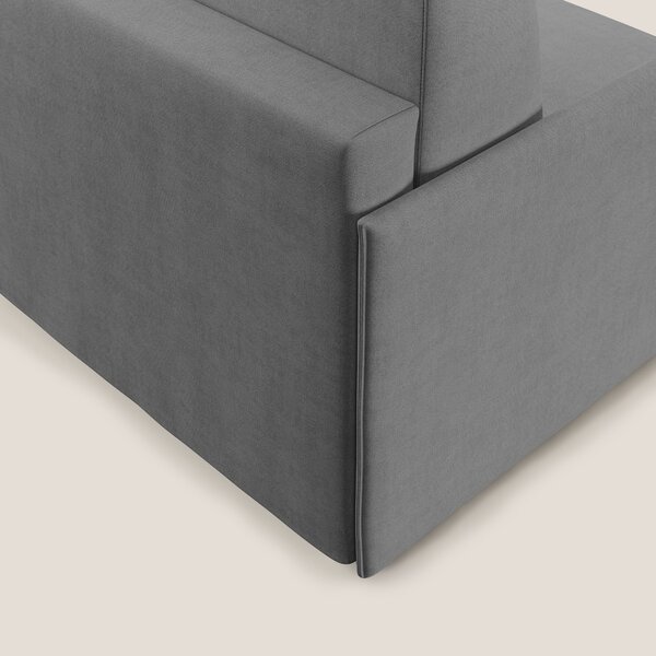 Evans poltrona letto in morbido tessuto impermeabile T02 grigio