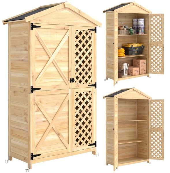 Outsunny Armadio Esterno: Casetta Giardino con Porta Ventilata e Kit Antiribaltamento. | Aosom Italy