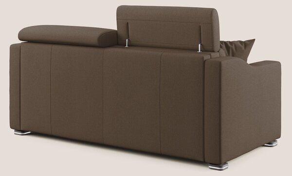 Amber divano letto matrimoniale in tessuto smacchiabile T05 marrone