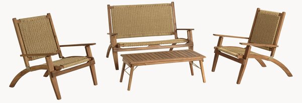 Set salotto da giardino in legno di acacia Vick, set da 4