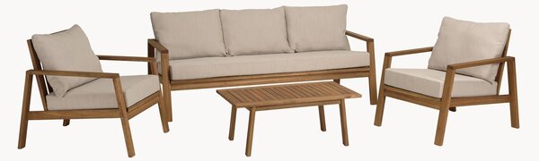 Set salotto da giardino in legno di acacia Vick, set da 4