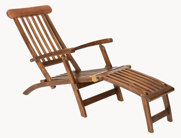 Sedia a sdraio da giardino in legno di teak Maeva