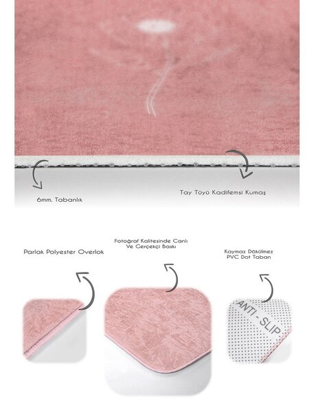 Set di tappetini per il bagno in velluto rosa 2 pz 60x100 cm – Mila Home