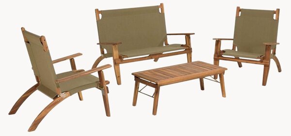 Set salotto da giardino in legno di acacia Vick, set da 4