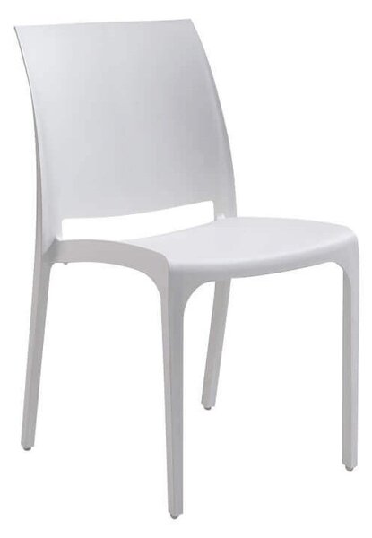 Sedia da Giardino Volga 46x54x80 h cm in Polipropilene Bianco