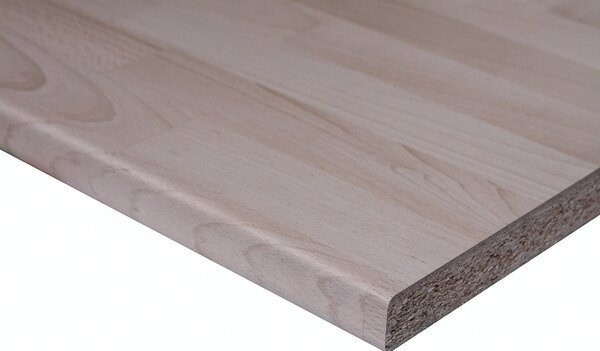 Piano di lavoro in legno faggio L 208 x P 60 cm, spessore 2.8 cm