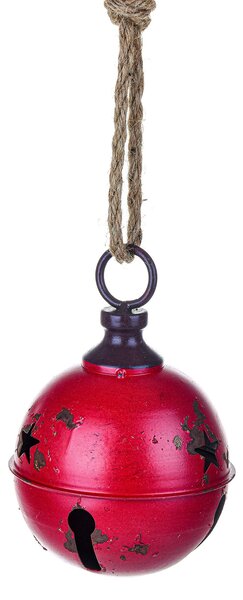 Set 3 Campanaccio in Metallo H17 cm Rosso/Marrone