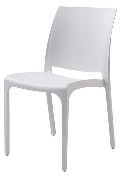 Sedia da Giardino Volga 46x54x80 h cm in Polipropilene Bianco