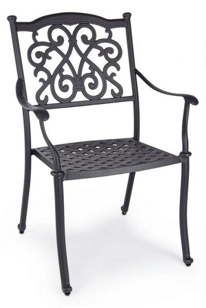 Set 4 Sedie da Giardino 65x60x92h cm con Braccioli Ivrea Antracite