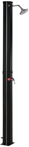 Doccia Solare da Giardino 35L con Miscelatore Nero