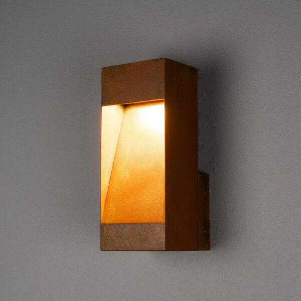Konstsmide Applique da esterni a LED Rho, dimmerabile, Marrone / Ruggine, Alluminio, Applique LED da esterni