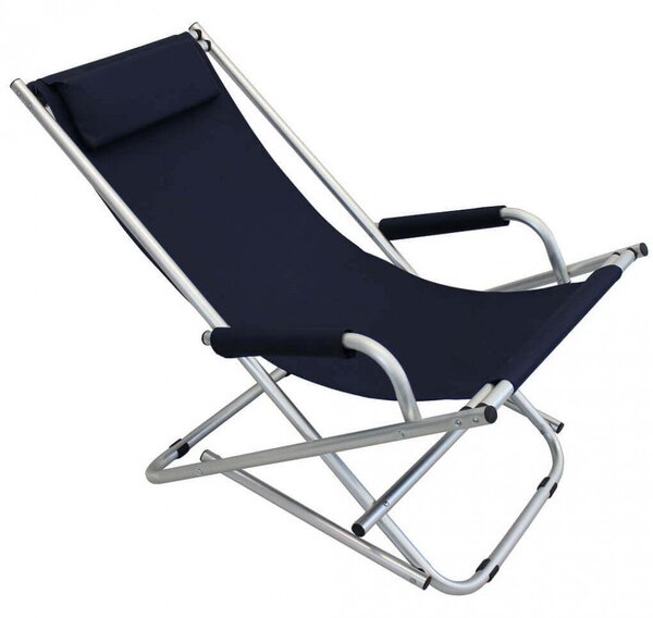 Sdraio Bascula 66x55x74 h cm in Alluminio Blu