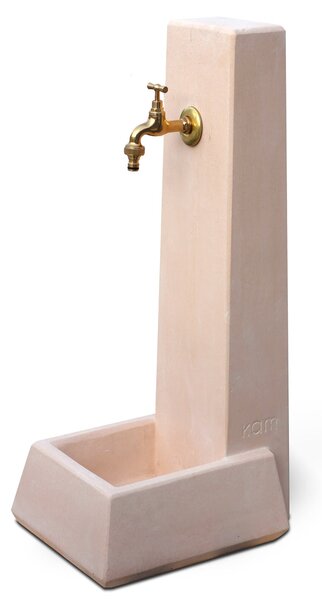 Fontana da Giardino Senza Rubinetto in Cemento Granulato di Marmo Malmo Rosa